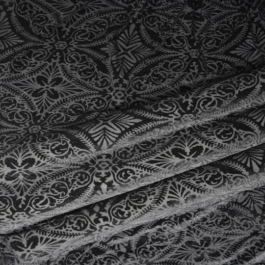 Feldman Black Design Velvet Fabric